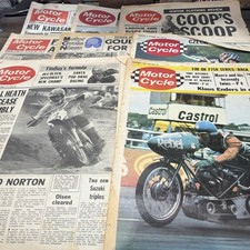 Motor Cycle Vintage Magazines Papers 1970s English Lot Of 8