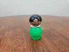 Vintage Fisher Price Little People African American Girl Green Body Black Hair