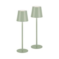 Led Akku Tischlampe Kabellos 2Er Set Tischleuchte LindgrüN Touchdimmer Warmweiß