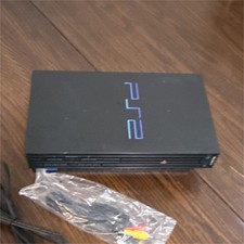 Sony PlayStation 2 Black Console SCPH-30001 NTSC w/ Power  AV Cables working