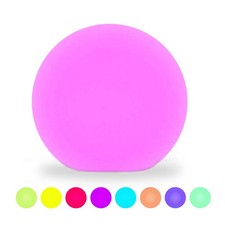 "8"" LED Ball Light Multi-Color Rechargeable Waterproof Night Lamp with Remote"