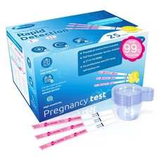 Pregnancy Test Strips, 25 Count - Over 99 Accurate, Easy Home Detection