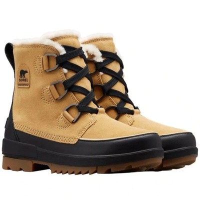 Sorel Women Curry Beige Waterproof Suede Tivoli IV Winter Snow Boots Size 5M