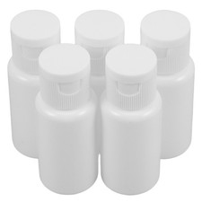 5 Pcs Flip Cap Plastic Bottles 20 Ml Refillable For Travel Cosmetic Liquids