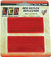 2 X RED REFLEX REFLECTOR 3M TAPE TRUCK TRAILER 7030R  - Picture 1 of 1