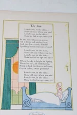 1928 Nursery Rhyme Print France The Sun Laurels of the Wood 93427