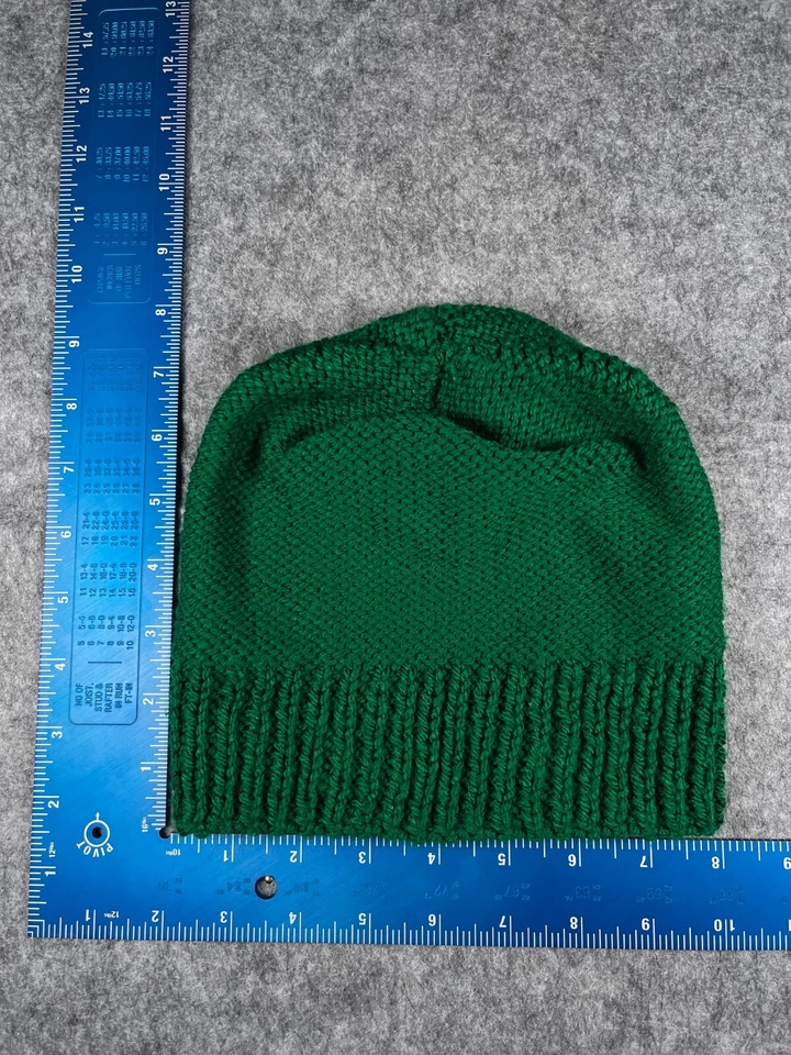 Beanie Toque молодежи девочек один размер зеленый вязаный акрил зимние лыжи на открытом воздухе - Изображение 4 из 4