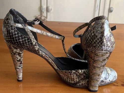 Stuart Weitzman Multicolored Silver Strappy Python Size 9 - Picture 4 of 12