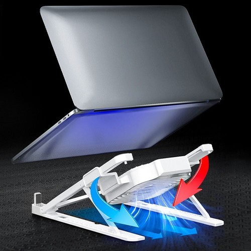 with Cooling Fan Desk Tablet Mount Bracket Laptop Stand Holder for 11-17 inch - Afbeelding 7 van 14