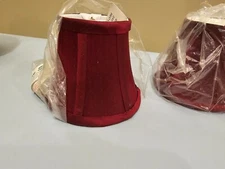 small red silk  5" coolie bell shape