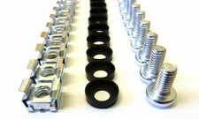 Image of M6 Cage Nuts Bolts & Washers 1-1000pcs - Black/Silver - 19" Data Rack Fixings