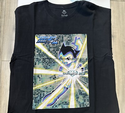 Diamond Supply x Astro Boy Tee  T-Shirt, Sz L RARE Used Special Powers Red Boot