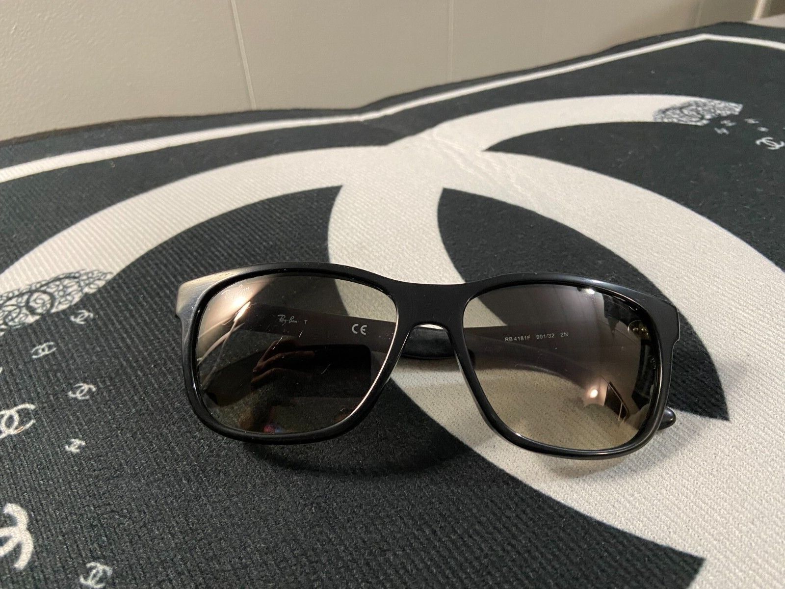 Ray-Ban Rb4181 Unisex Square Sunglasses - Black/P… - image 2