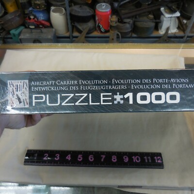 EuroGraphics Aircraft Carrier Evolution 1000 Piece Puzzle - Learn About USS Langley, Midway & More, Made In USA - View #10
