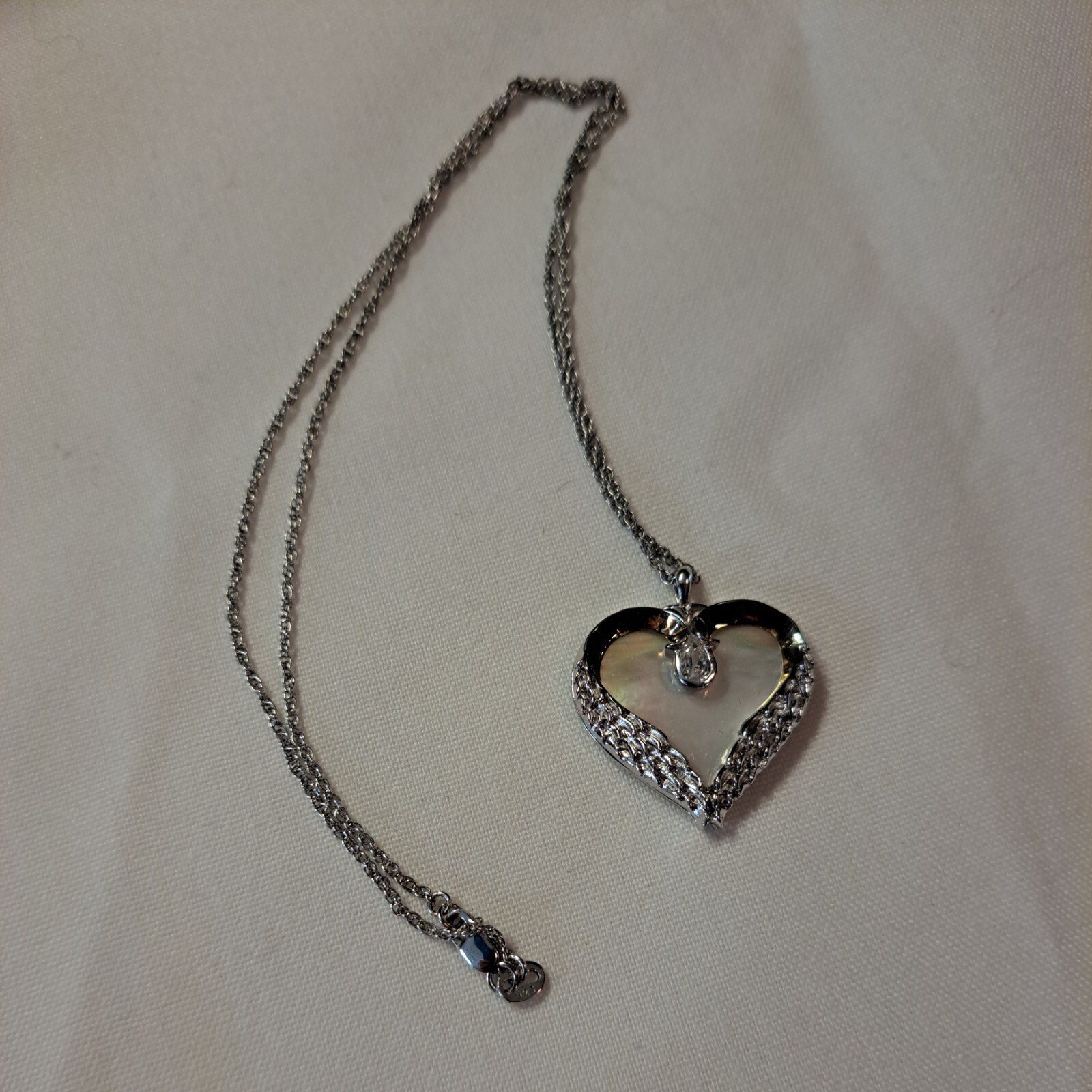 BGE Handcrafted Solid 925 Diamond Heart Pendant N… - image 1