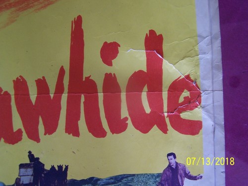 Rawhide Original 1951 28"x22" Movie Poster Tyrone Power Susan Hayward Western - Picture 9 of 11