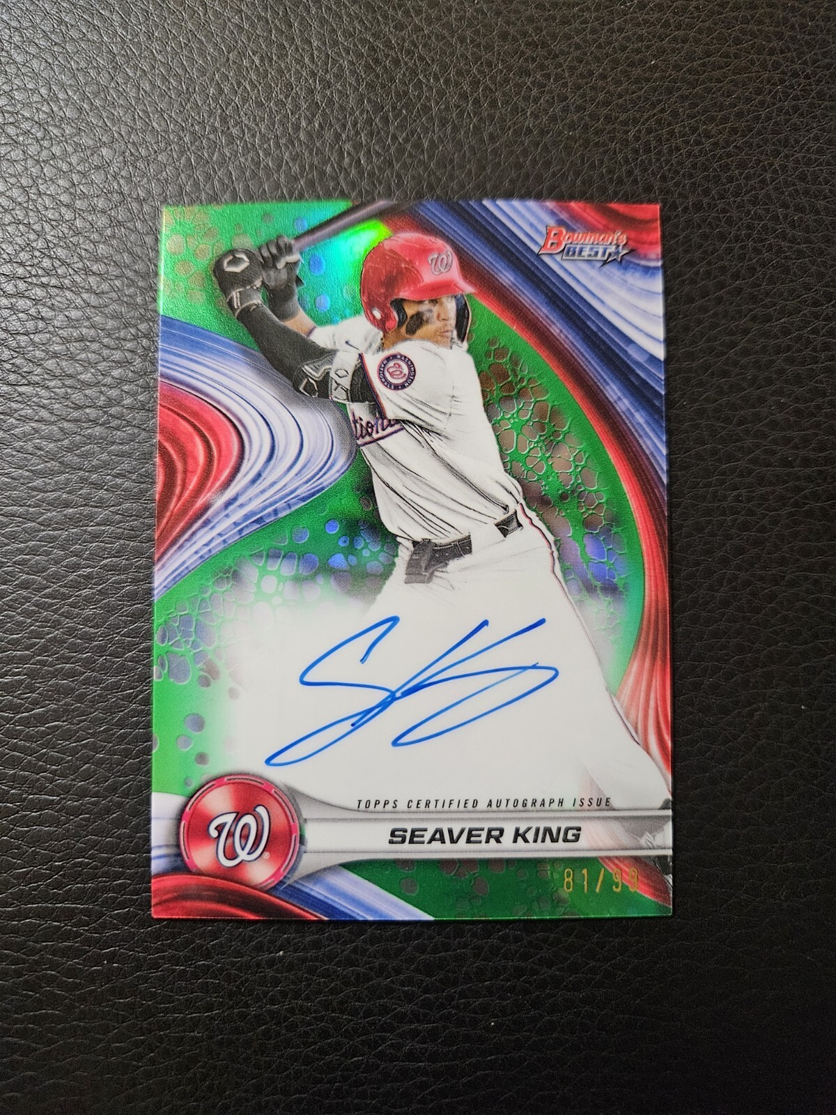 2024 Bowman's Best Seaver King Best of Autograph Green Refractor #/99 Nationals