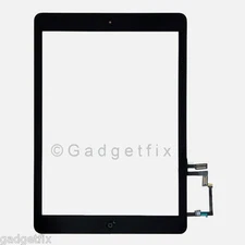 US Black Touch Screen Digitizer Glass Home Button Replacement Parts For iPad Air