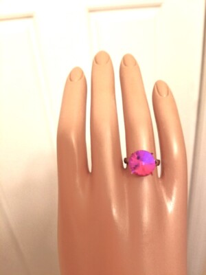 Rivoli Bling Rings Stainless Steel Band 12mm Austrian Crystal U Choose Color