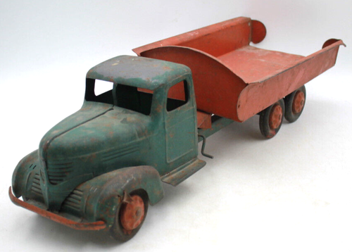 Dumper TURNER anni 30 acciaio pressato USA 26" giocattolo antico costruzione vintage - Foto 1 di 10