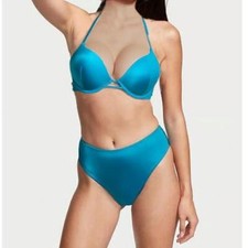 Victoria's Secret Essential Bombshell Bikini 2PC Set 36C/M Shoreline Blue NEW 