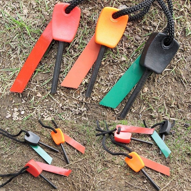 Camping Survival Magnesium Flint and Steel Striker Lighter Stick Fire Starter UK for sale online