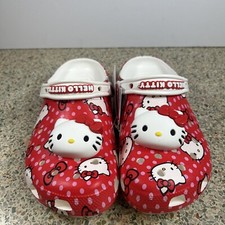 Crocs Hello Kitty Classic Clogs Red Size M7/W9 Adult 210575-90H