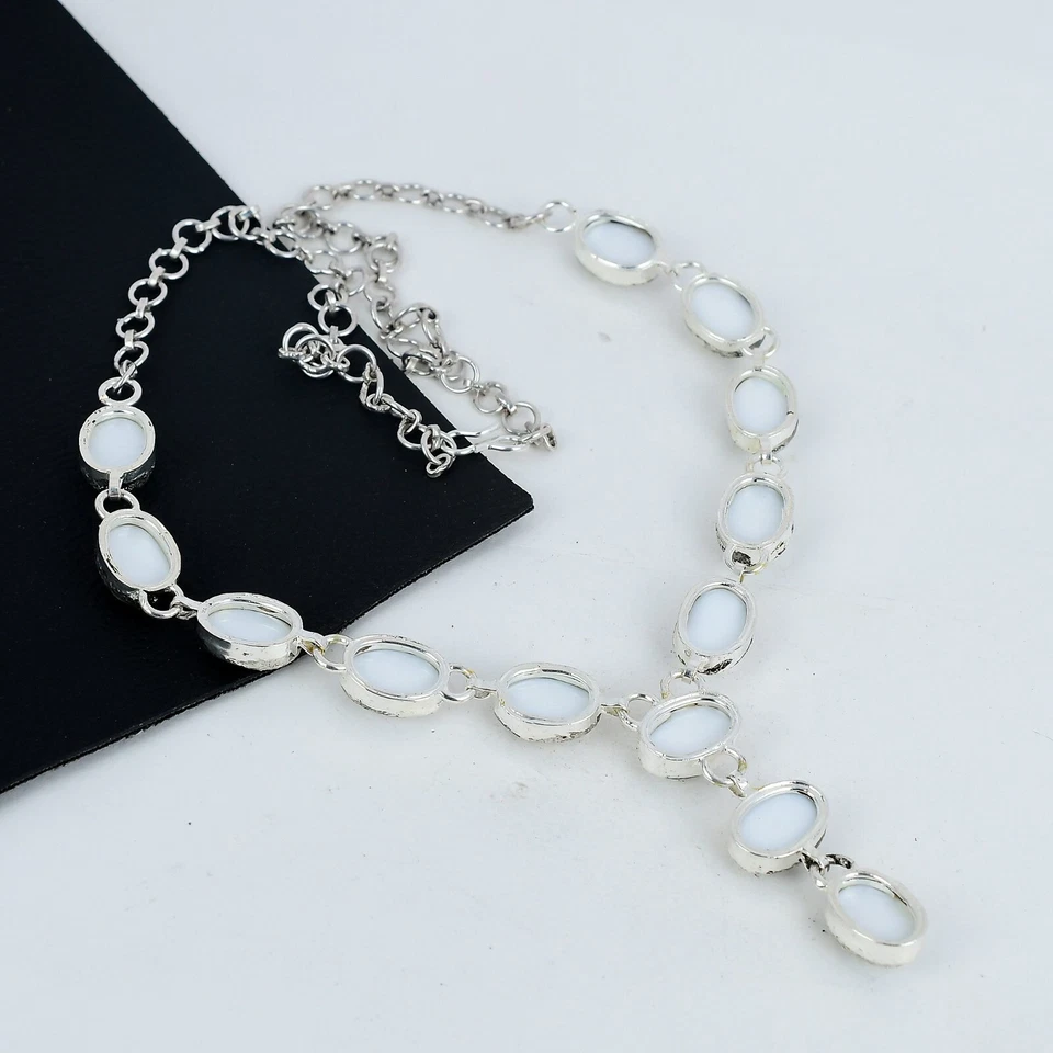 Bianco Corallo Electrofromed Collana 925 Argento Gioielli Per Anniversario - Immagine 4 di 4