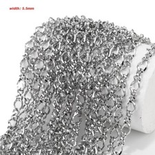 3 meters Stainless Steel Silver 8 Link Chain for DIY Necklace Bracelet Making