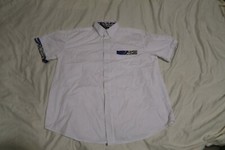 Di'yanu African Print Traditional Dashiki Short Sleeve Shirt White Purple Men 2X