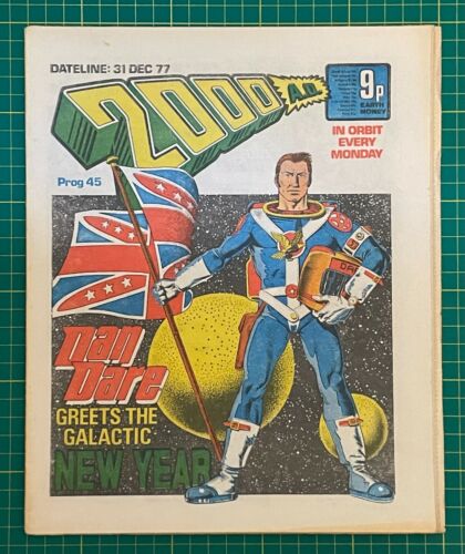 Bagged &amp; Boarded 2000 AD Comic Prog 45 - 31 Dec 1977 - Ref 2K185