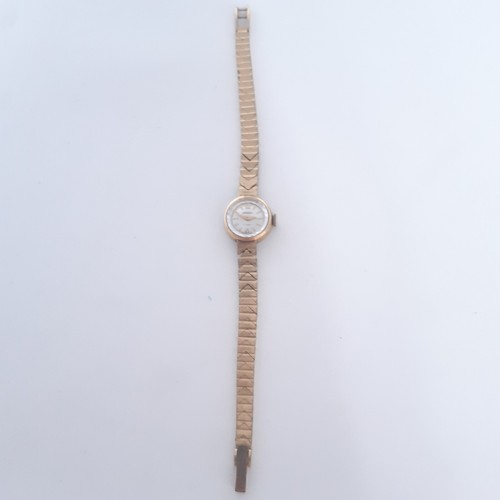 Atlantic or Rempli Incabloc 17 Jewels Poignet Montre 2638 Suisse Femmes - Photo 2 sur 4