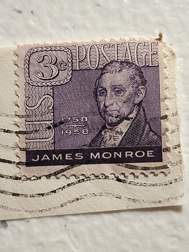 US 1958 3c James Monroe - 5th U.S. President Used - #5834 - Picture 3 of 3
