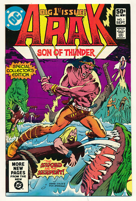 DC Comics Arak Son of Thunder Premiere Issue #1 Comic Book 8.5 VF+ 1981