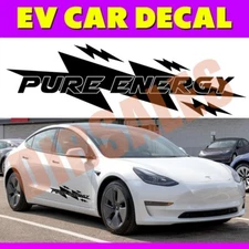 Tesla and Electric Vehicle Vinyl Decal - Pure Energy