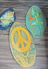 (3) Vintage Skim Lizard (2) Michael Searle Skim Boards & (1) Fearless Wood Shark