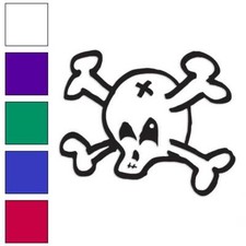 Cute Skull Crossbones, Vinyl Decal Sticker, Multiple Colors Sizes 1098