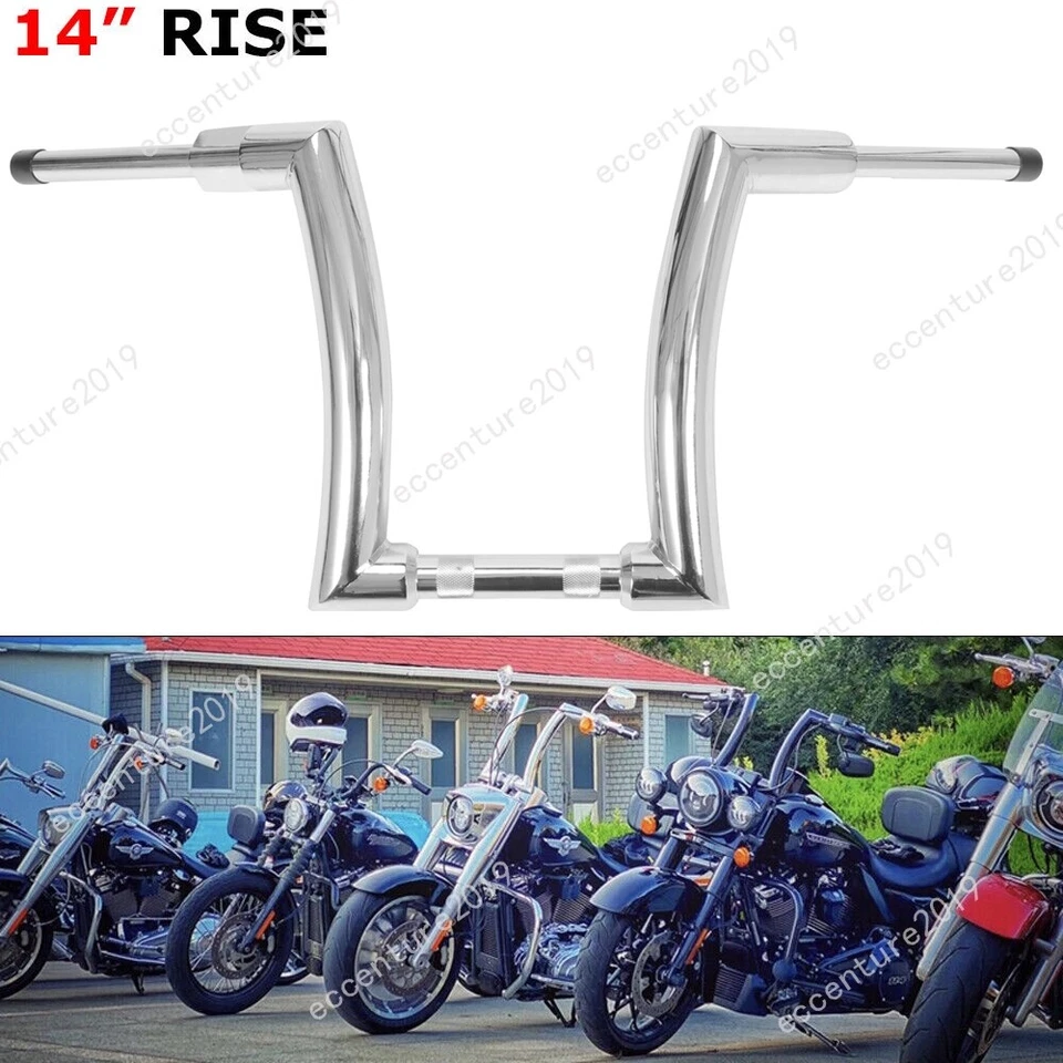 14'' Ape Hanger Fat Bars 2" Handlebar For Harley-Davidson Softail Foto 3 de 4