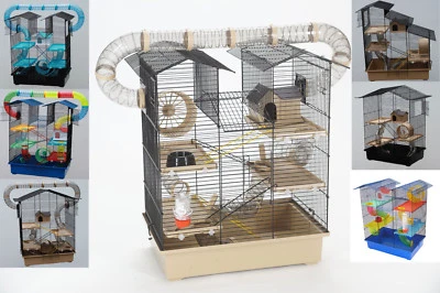 XXL-HEIMTIERCENTER XXL Hamsterburg Hamsterkäfig mit gigantischem Zubehörpaket Mäusekäfig Maus Ratte