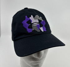Under Armour Girl s Youth Baseball Cap Black With Purple Embroidered