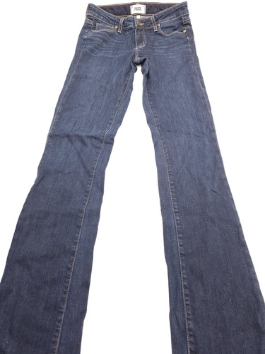 Paige Manhattan Bootcut Jeans Womens Size 27 Blue Dark Wash 33 Inseam