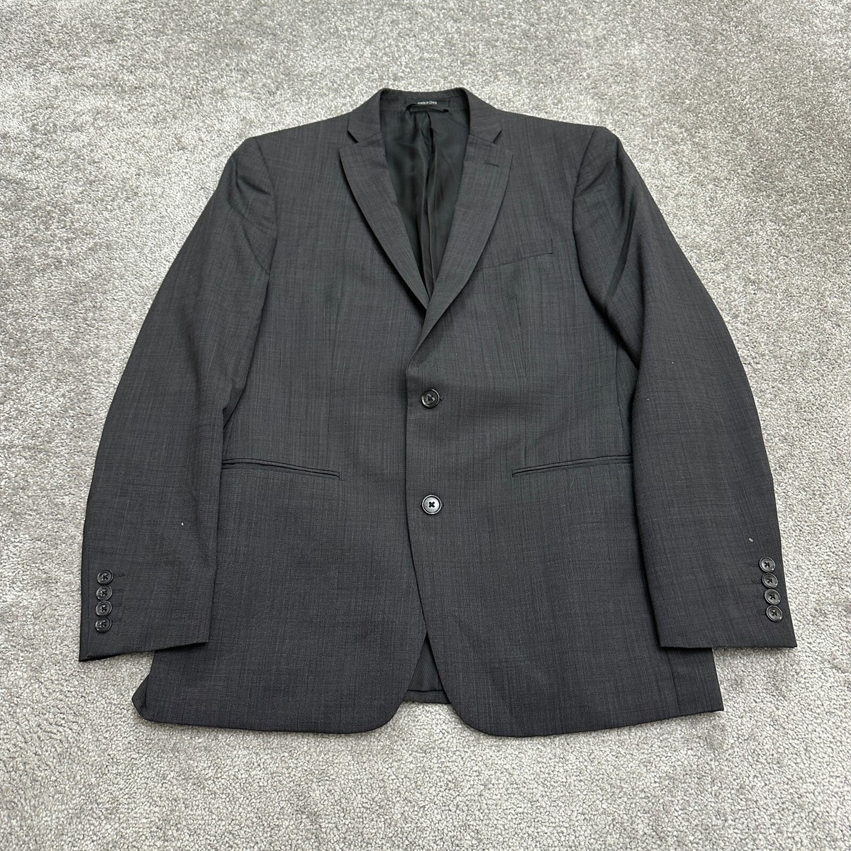 Bar III By Macy's Slim Fit Wool Suit Blazer Jacket Mens 40R Dark