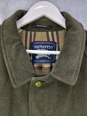 Vintage Burberry Coat Winter Jacket 80s Wool Overcoat Men Vintage Burberry Coat Winter Jacket 80s Wool Overcoat Men