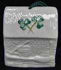 BELLEEK Shamrock Christmas Ornament Bell CLEGGA BOAT HOUSE 2.75" IRELAND — photo 2