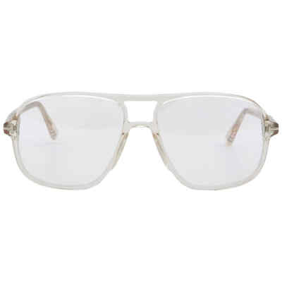 Tom Ford FT 5737-b Blue Block Shiny Light Brown Crystal (045 