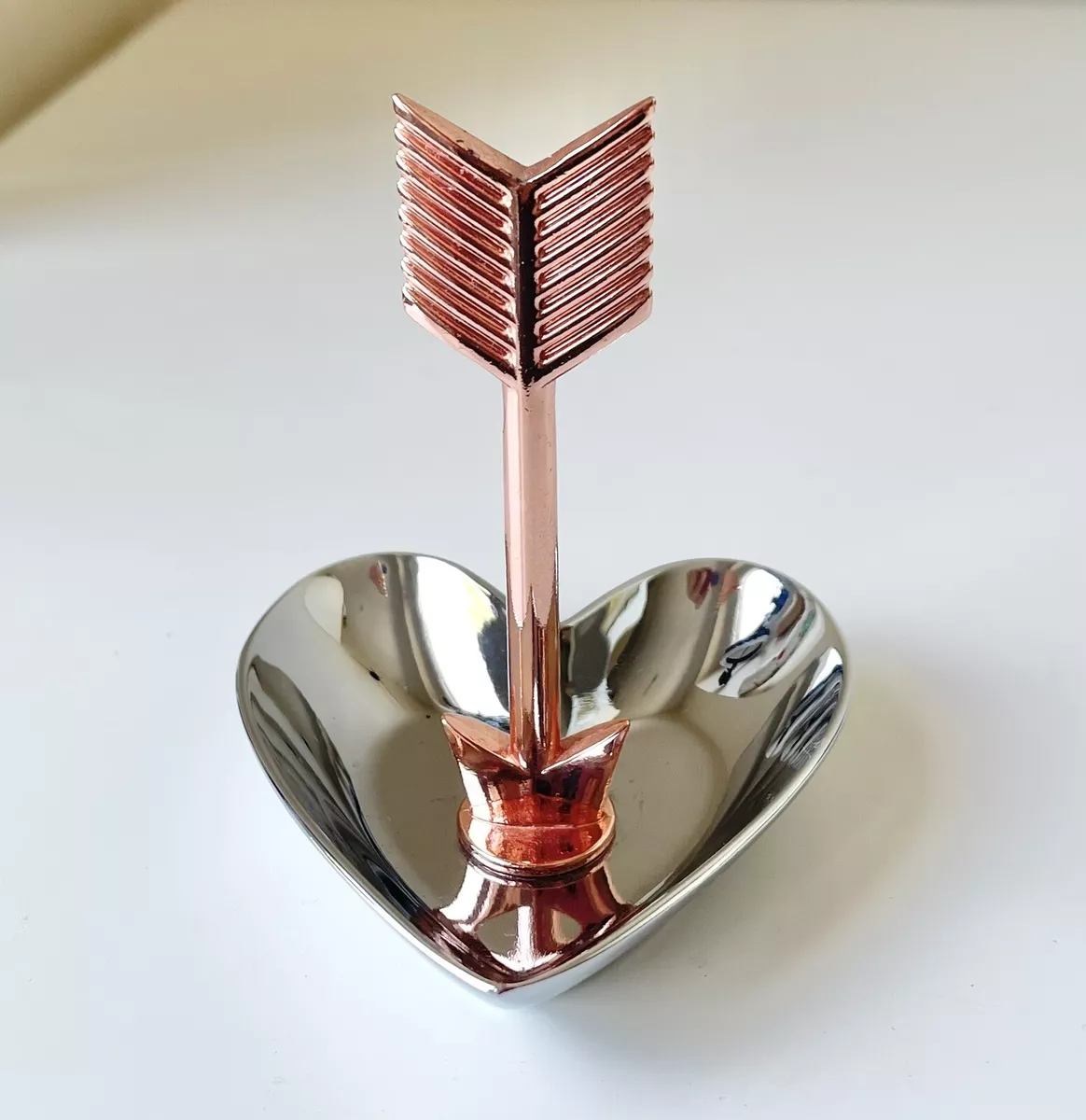 Next Ring Holder Trinket Dish Arrow Heart Shaped Silver Rose Gold Colour