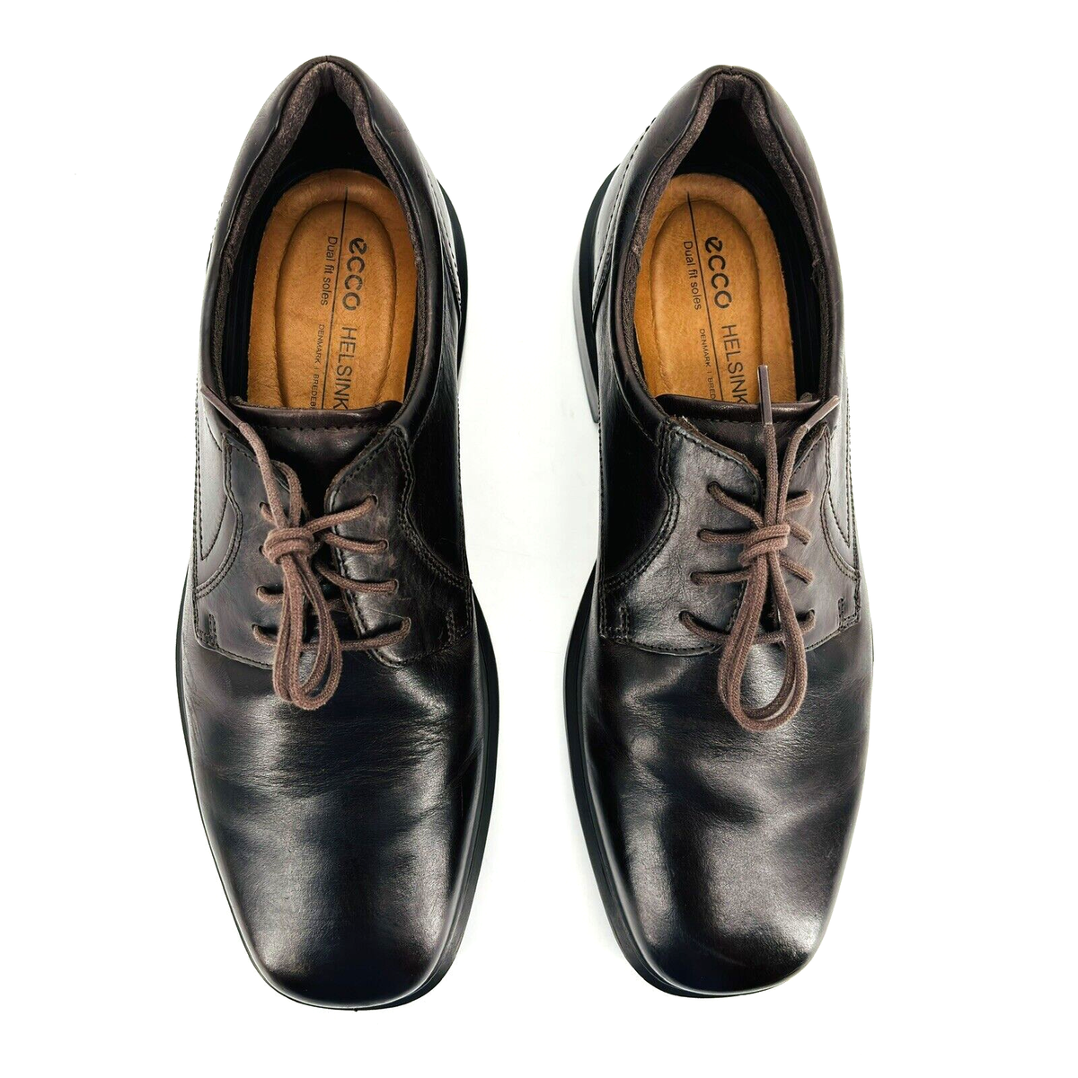 Ecco Helsinki Derby Shoes Mens 9 - 9.5 EU 43 Brown Leather Apron Toe Lace Up Men main image 3