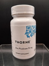 Thorne Zinc Picolinate 15mg Zinc Supplement 60ct Capsules - New 
