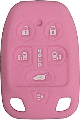 Key Fob Cover: 6 Buttons Silicone Remote Case Protector Fit for 20 Color: Pink