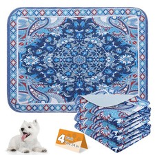 KOOLTAIL Washable Pee Pads for Dogs, 4-Pack, Super Absorbent, Reusable, Puppy Tr